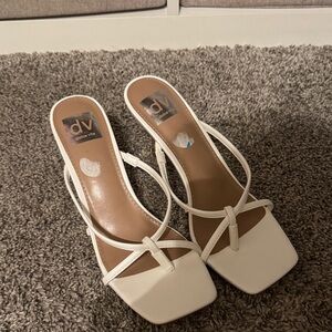DV by Dolce Vita Women's Cream Strappy Heels